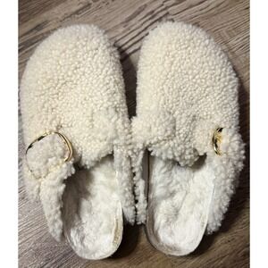 Birkenstock Clog Women Size 6-6.5 US 37 EU Boston Big Buckle Furr Slip On Shoes